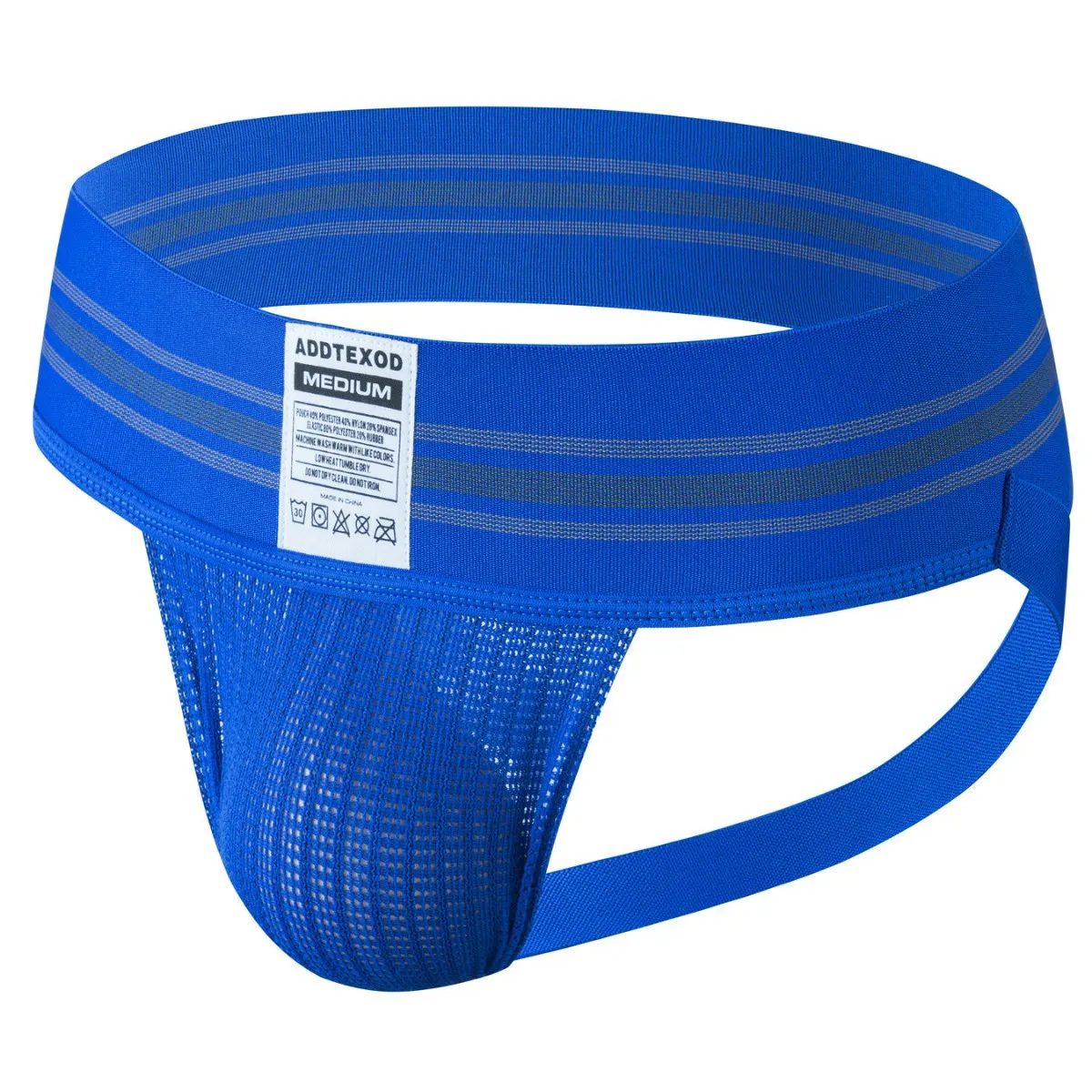 Men's Sexy Jockstrap Panties Gays Erotic Low Rise U Pouch Panties Jacquard Elastic Comfort Breathable Lifter Open Buttocks Thong