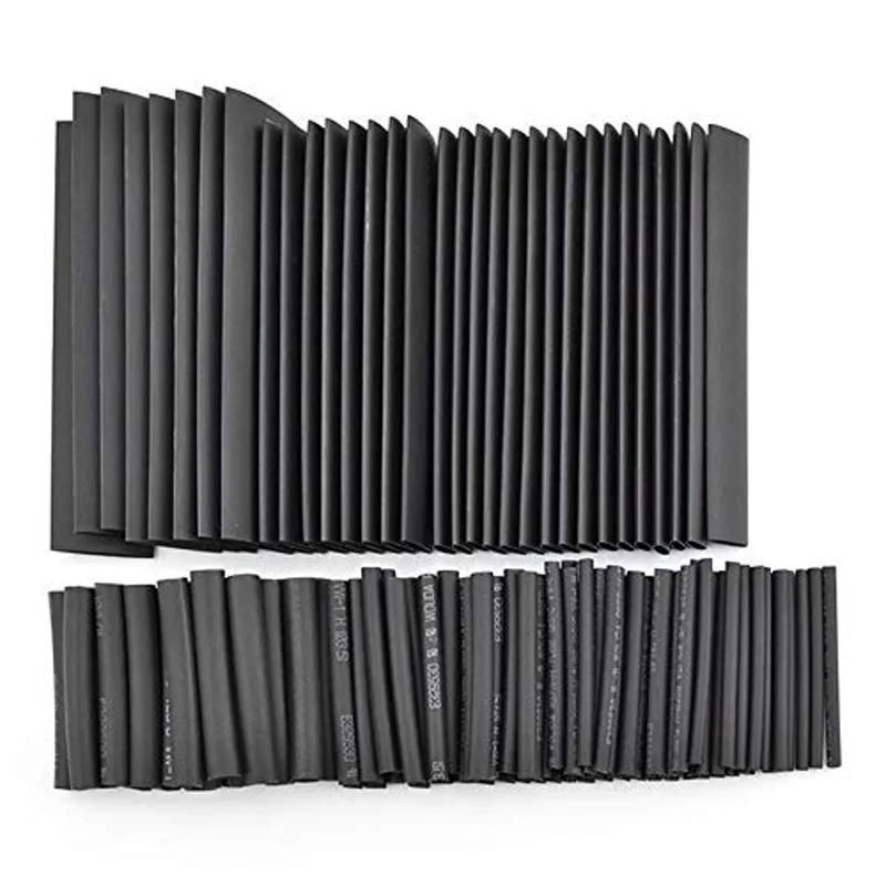 127Pcs Heat Shrink Tube Sleeving Tubing Assortment Kit Electrical Connection Electrical Wire Wrap Cable Waterproof Shrinkage 2:1