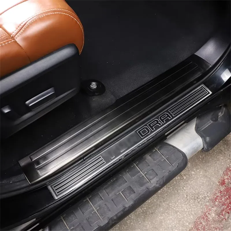 Sansour auto door sill protector strip for Toyota Tundra accessories 2007-2021 door sills scuff plate guards thresholds