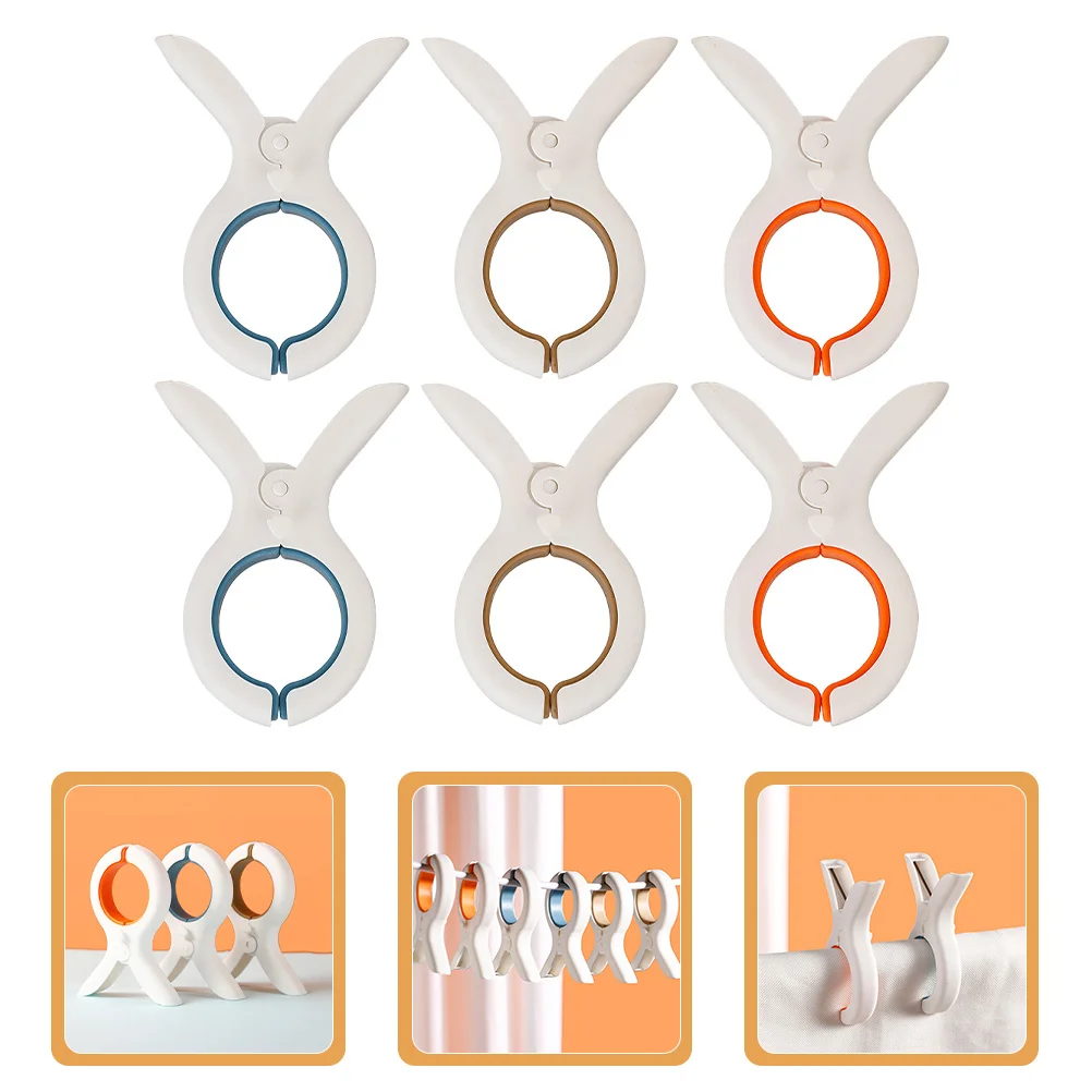 

6Pcs Windproof Quilt Clamps Strong Clothes Fixing Clips for Travel and Utility Clothing Clamps Big Quilt Clips