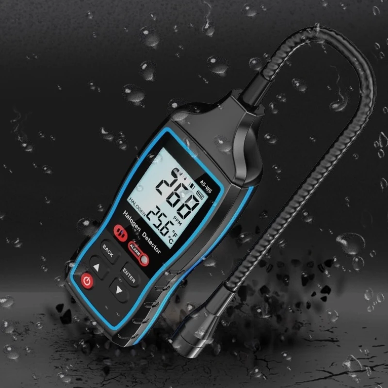 كاشف تسرب المبردات الهالوجين الشم 0-1000PPM كاشف غاز الفريون LCD بطارية تعمل بالطاقة المنزل الصناعي #5