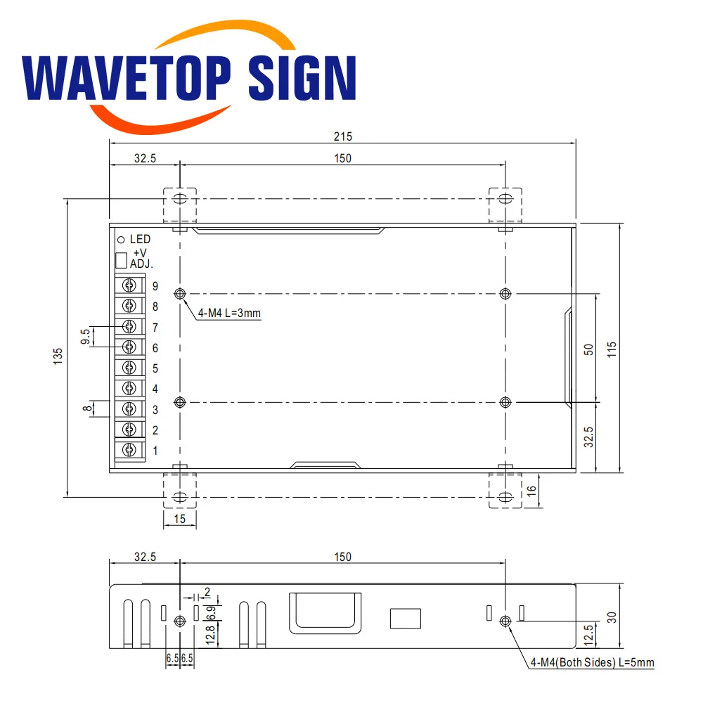 

Блок питания WaveTopSign 200W S-200-24V 8.3A для лазерного станка