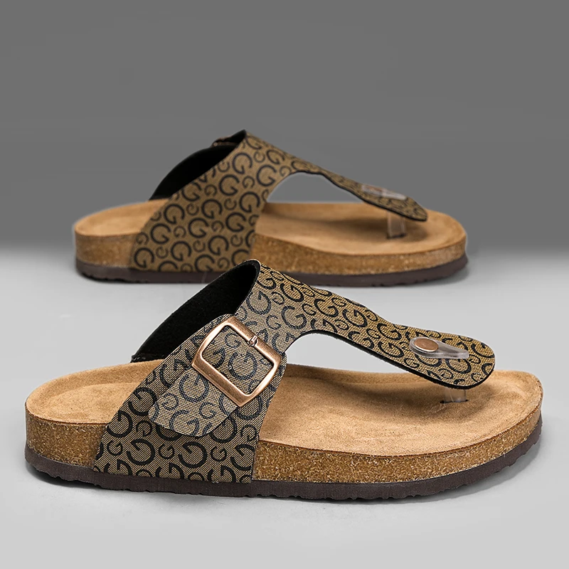 

Классические однотонные удобные сандалии, мужская обувь, новинка лета 2024, мужская пляжная обувь, модная уличная обувь без шнуровки, большой размер 45