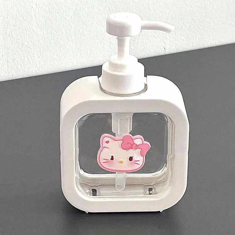 Botella Recargable con Diseño de Hello Kitty y Pochacco, Envase Vacío de Gran Capacidad para Jabón de Manos, Gel de Ducha, Champú y Loción