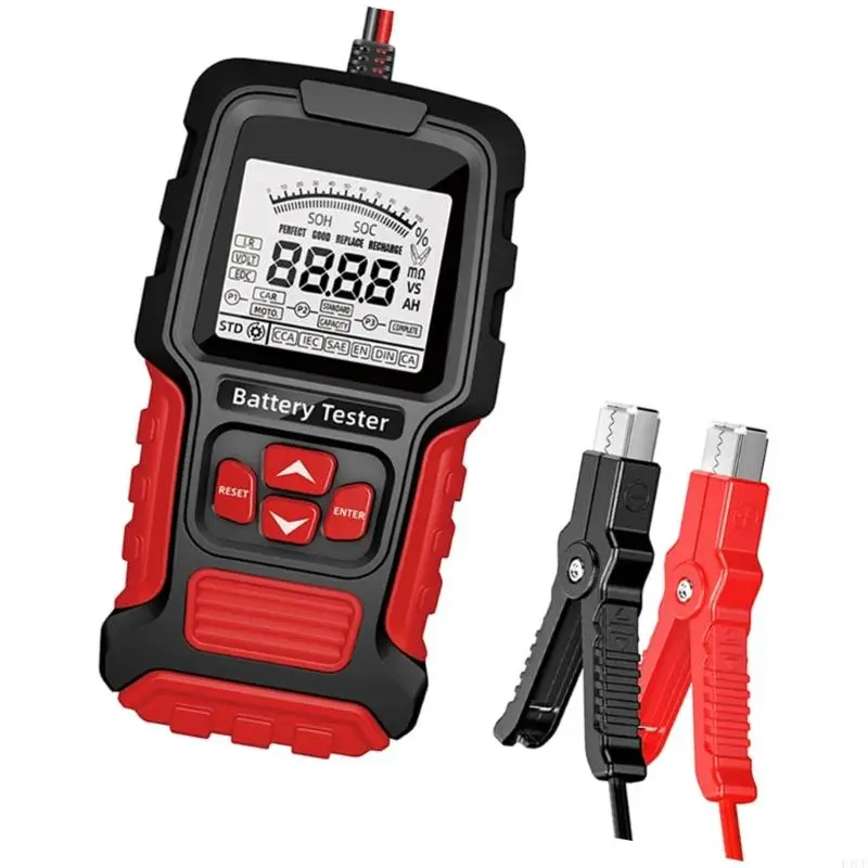 جهاز اختبار بطارية السيارة الجديد خفيف الوزن لعام 2025 لأنظمة 12 فولت 24 فولت مع أجهزة استشعار عالية الدقة