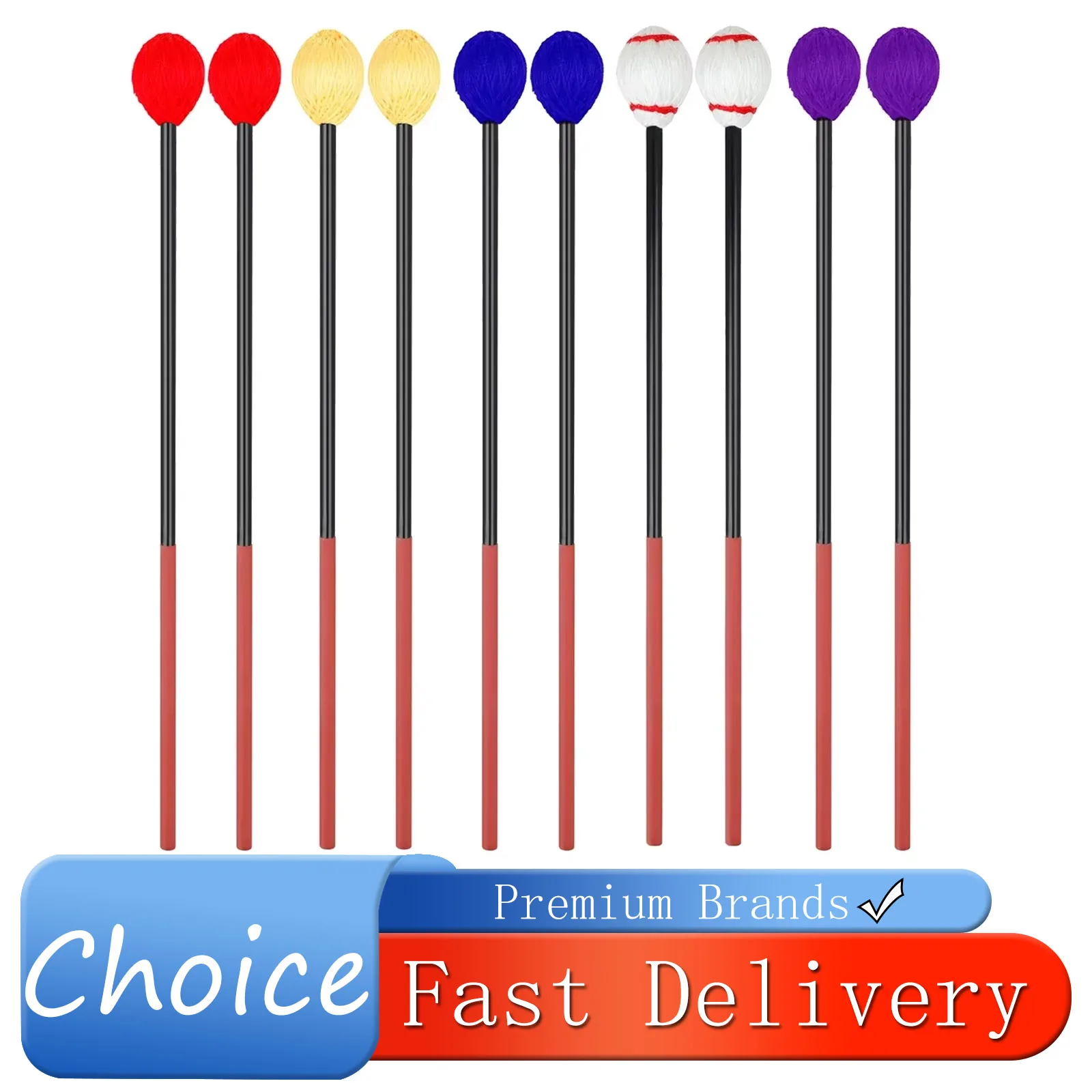 

IRIN 1 Pair Marimba Sticks Mallets Hard Head Maple Handle Xylophone Piano Hammer Carbon Fiber Percussion Instrument Accessories