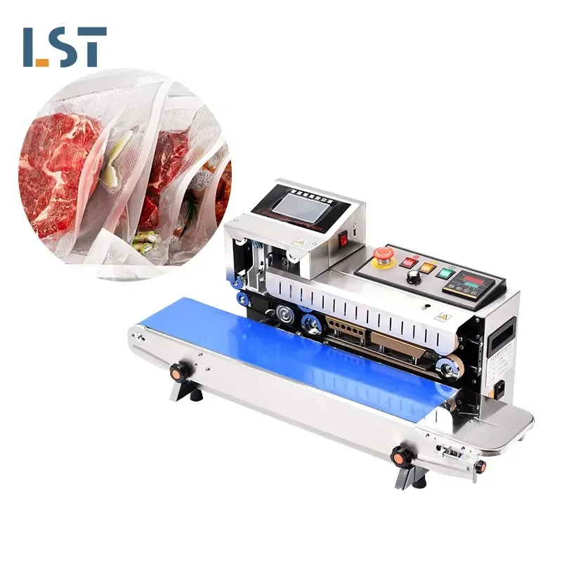 Machine de scellage thermique automatique horizontale pour films plastiques et sacs en papier, à entraînement électrique, haute productivité