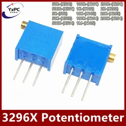 10pcs 3296X Potenziometro Trimpot Trimmer 3296 1K 2K 5K 10K 20K 50K 100K 200K 500K 1M ohm 100R 200R 500R X103 X104 X203 X204