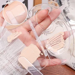 Acrylic Makeup Palette Spatula Kit Foundation Mixing Foldable Transparent Makeup Palette Nail Art Manicure Palette Makeup Tools