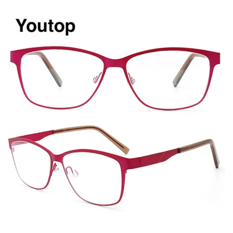 

Trendy Rectangle Metal Eyeglasses Frame Men Casual Myopia Prescription Glasses Women Luxury Optical Spectacles Colorful Eyewear