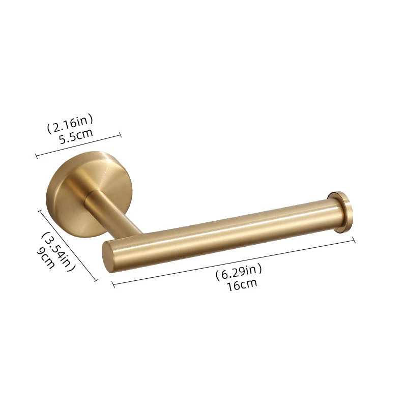 Drill Mount Brushed Silver Stainless Steel Paper Towel Holder, Wall Mounted Tissue Roll Rack for Kitchen Bathroom Toilet image 5