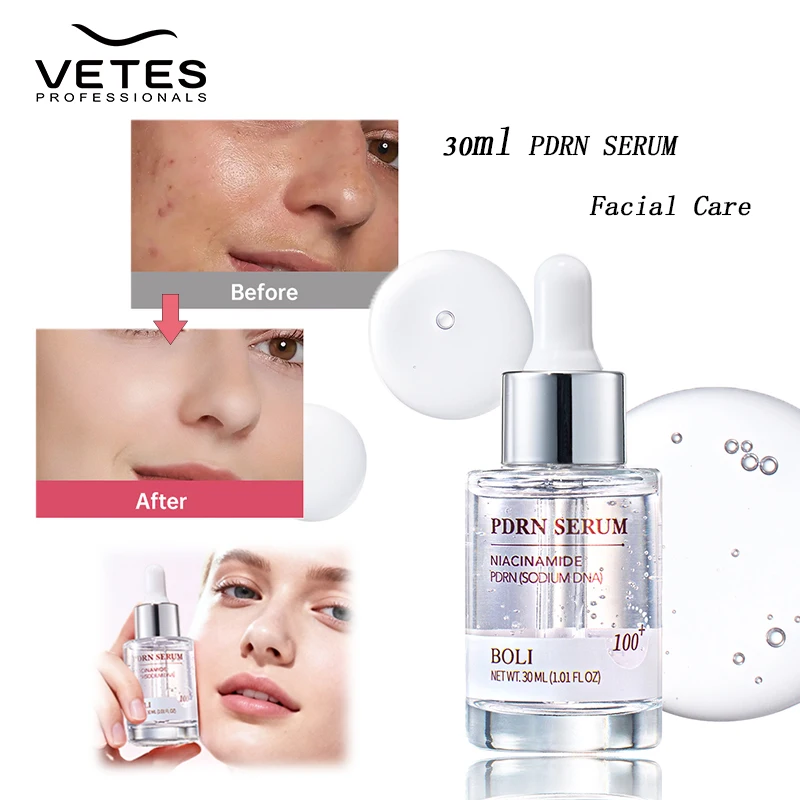 

PDRN Essence Facial Serum 30ml Hydration Glow Skin Care Beauty Products Refines Skin Texture Firming Improve Uneven Skin Tone