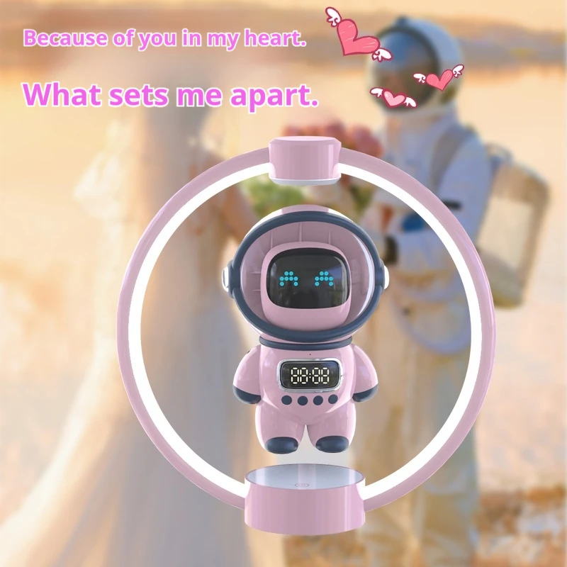 

stock Desktop Magnetic Levitation Bluetooth Speaker Creative Gift Gift Computer Speaker Ai Robot Magnetic Levitation Ornament