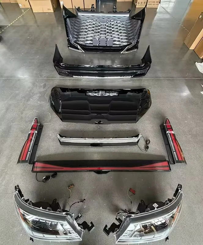 For Full Set Front Rear Granvia Look Body Kit Conversion Mod Kit for Toyota Hiace H300 2019+ Facelift Exterior Upgrade Parts