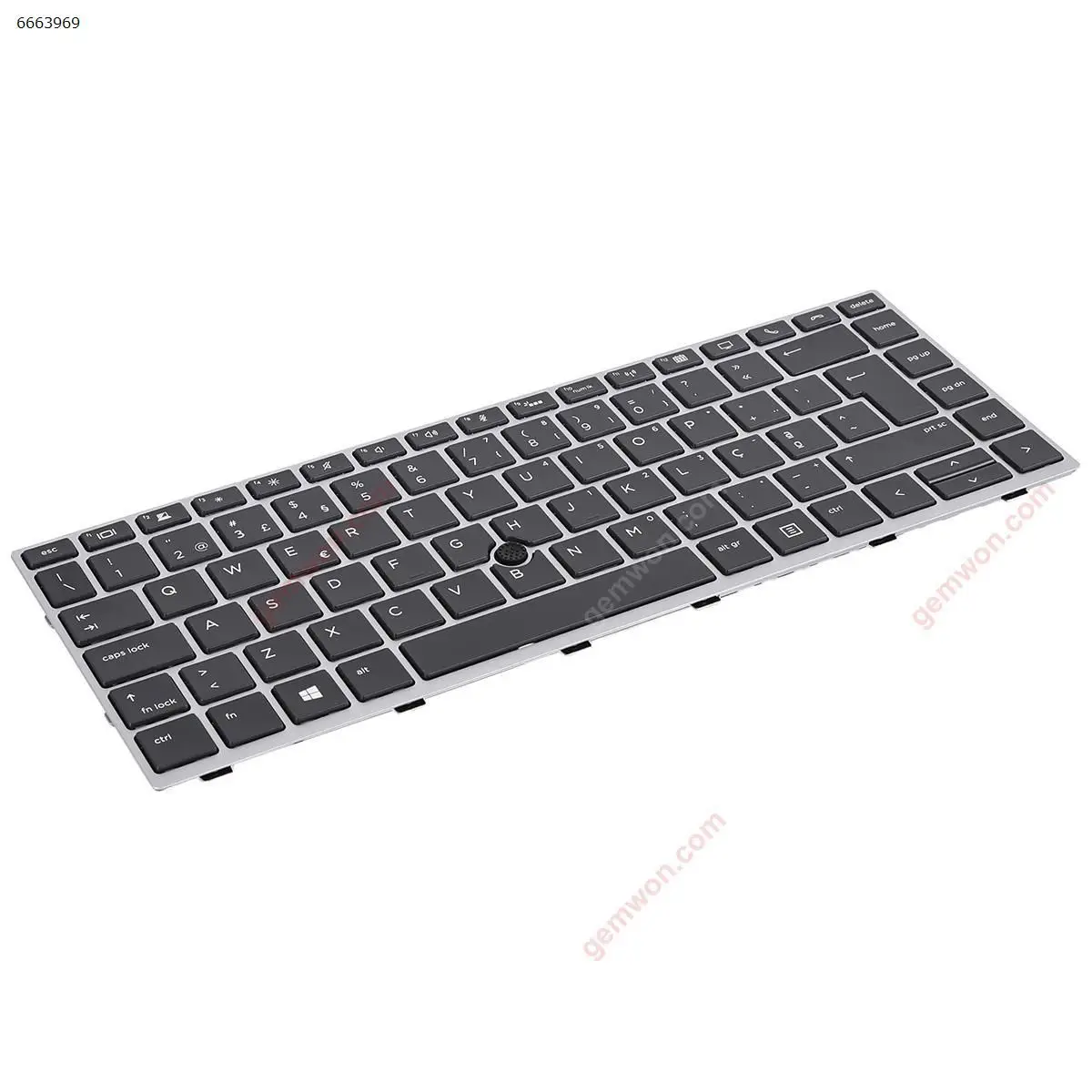 PO Laptop Keyboard for HP EliteBook 840 G5 846 G5 840 G6 Silver Frame with Backlit & Point Stick