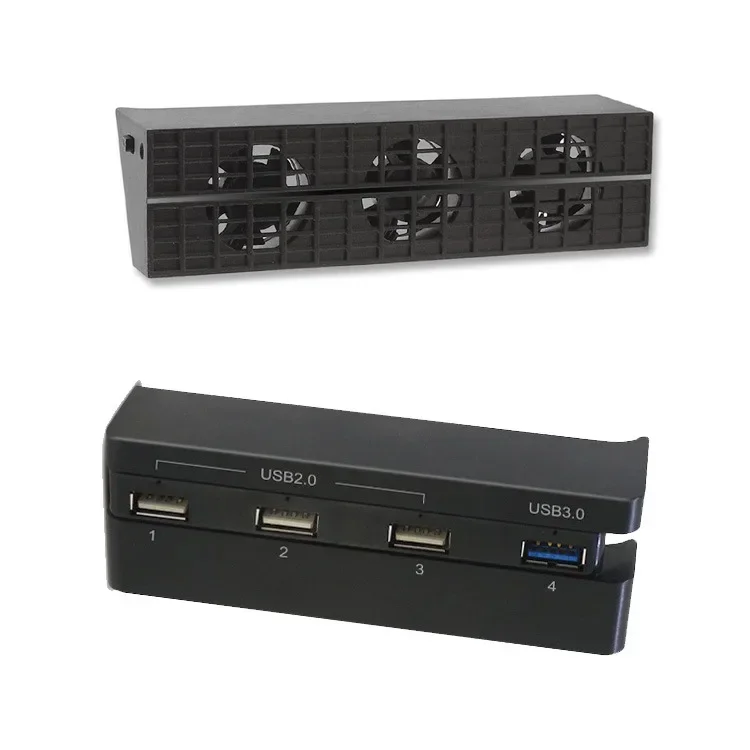 طقم ملحقات فائقة لهاتف سوني بلاي ستيشن 4 ، مروحة تبريد ومحور USB ، USB sour ، USB