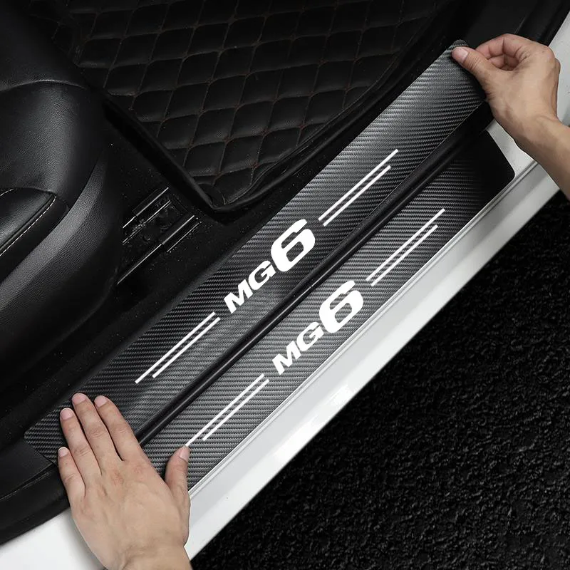 Car Carbon fiber Door Sill Welcome Pedal for MG6 Motors MG ZS GS MG5 6 7 Gundam 350 Parts TF GT hector HS car Accessories