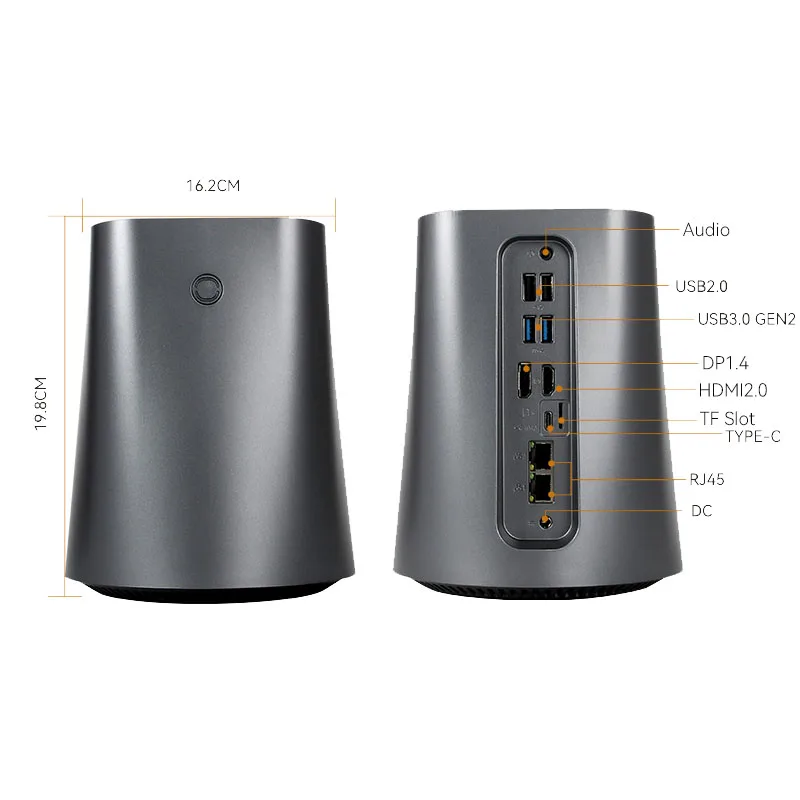 Inter N150/AMD RYZEN7 5825U NAS Mini PC DDR4 RAM M.2 NVME WiFi6 Support Desktop for Home with 2xRJ45 1xHDMI 5xUSB Win11 Ready