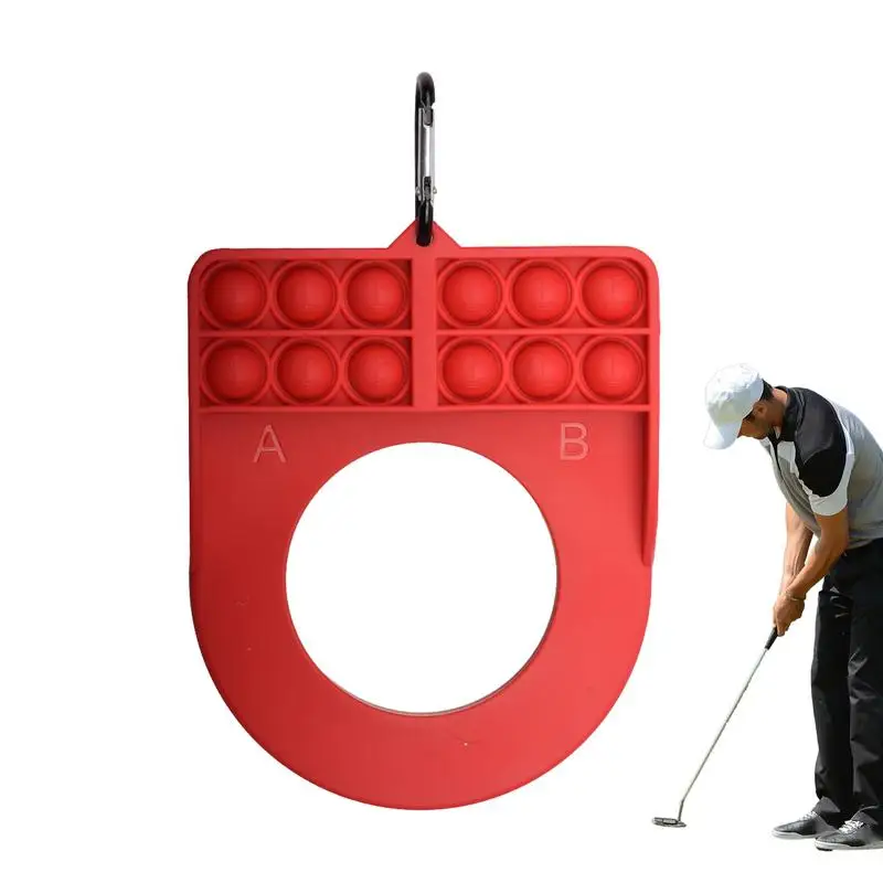 Golf Putter Cup Outdoor Putting Practice Silicone And Stainless Steel Putting Machine Hang Keychain For Yard And Putter Practice