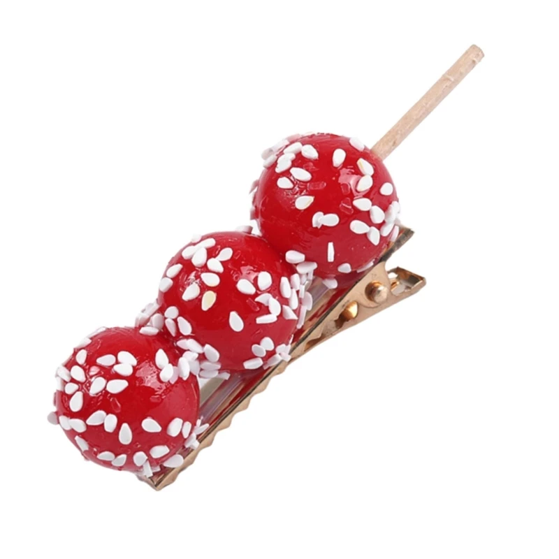 Funny Burger Hairclip 3D Candied Haws Hair Pin Hairstyling Clip Kids Hair Decors