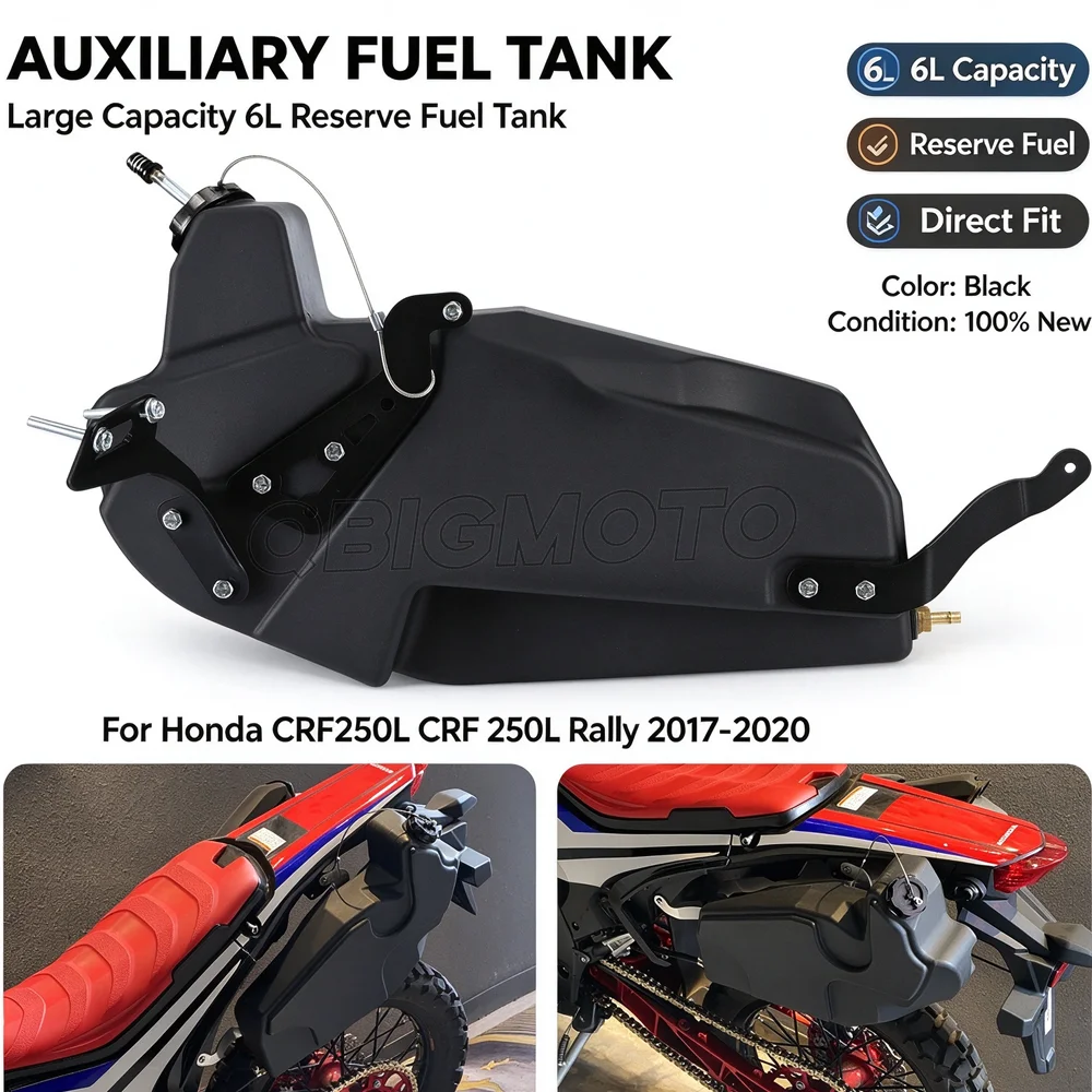 Large Capacity Auxiliary Gas Fuel Tank 6L Reserve Fuel Tank Fits For Honda CRF250L CRF 250L Rally 2017 2018 2019 2020
