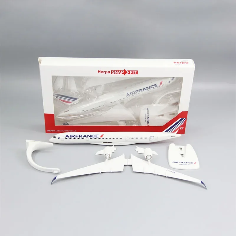 33.5cm Air France A350 Plane Model,1:200 A350-900 Air France Airline Aircraft Plastic ABS Assembly Airplanes Model Toy