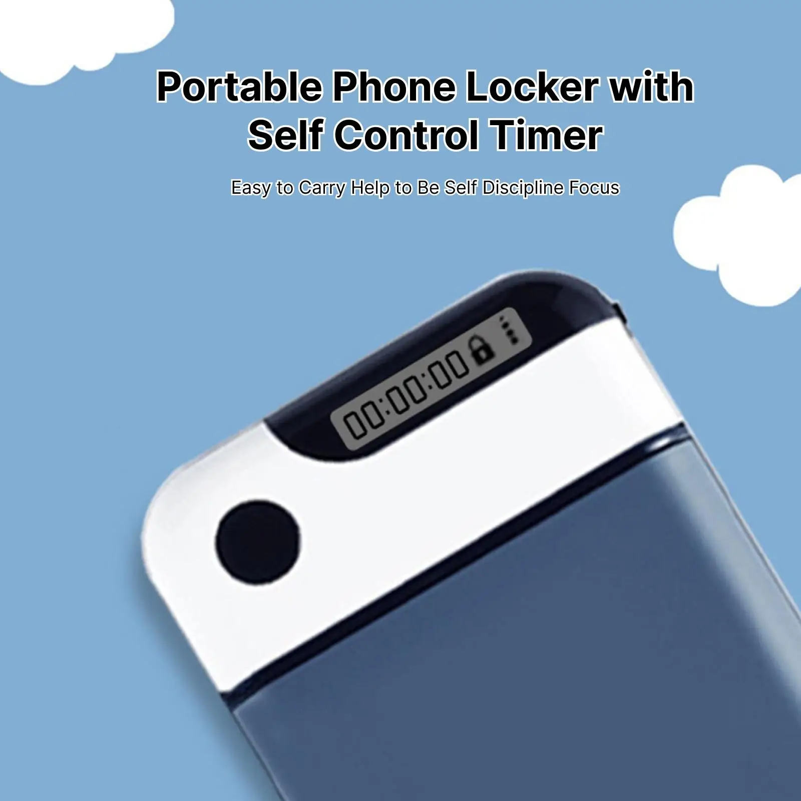Timed Locker Phone Locker, Portable Lockable Storage Case, Phone Locker with Timer for