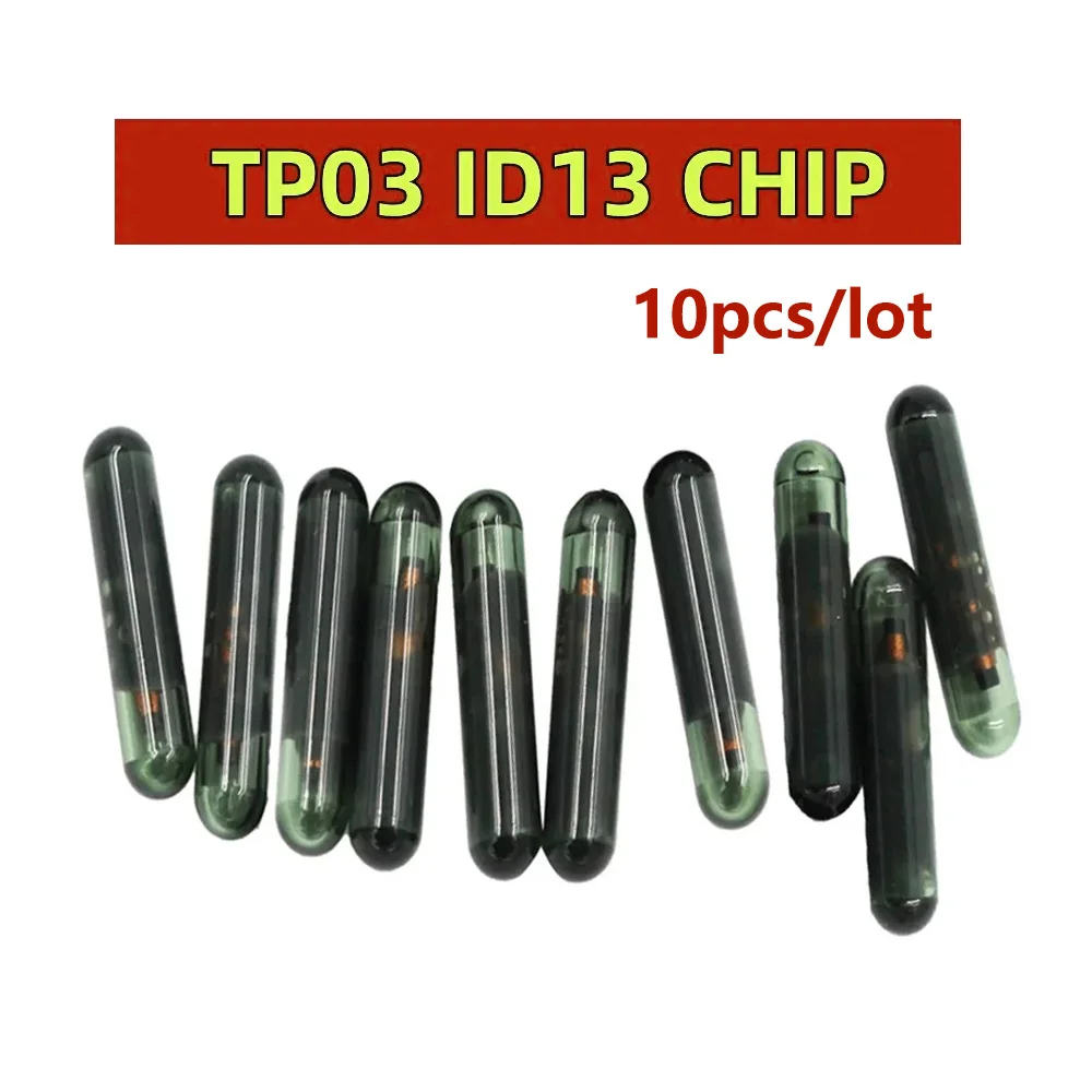 10pcs/lot Car Key Chip Blank ID13 Chip Glass TP03 id 13 glass Auto Transformer chip