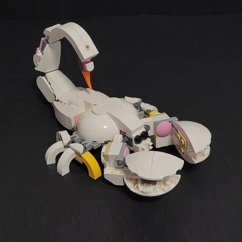 Creators Animal Series Model MOC Bouwsteen Witte Schorpioen Modulaire Technologie Geschenken Vakantie Monteer Kinderspeelgoed Pak