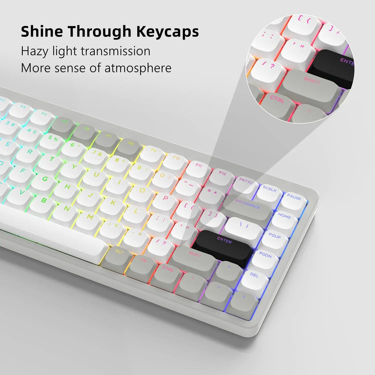 Imagem -04 - Conjunto Completo Personalizado Keycaps Low Profile Pbt Keycaps Horizon Tiro Duplo Cherry Gateron mx Interruptores Mecânicos 143 Chaves