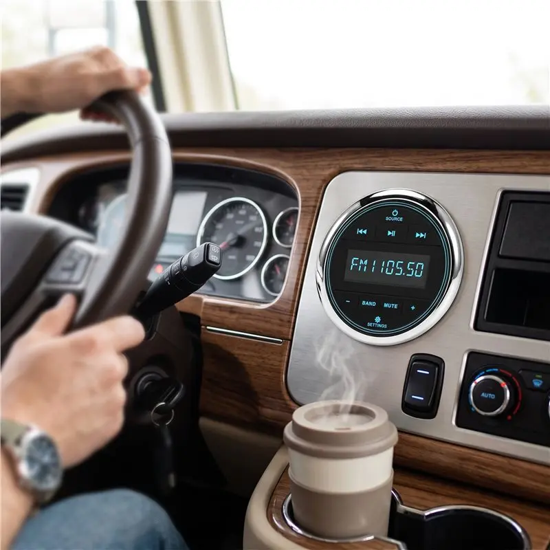 A99F-Bluetooth Enabled Marine Stereo Boat Radio MP3 Player FM AM Radio For Yacht Motorcycles ATV UTV SUV RV Camping