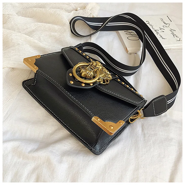 Damen Vintage PU Handtasche Neue Mode Umhängetasche Umhängetasche Kleine Quadratische Tasche Casual Täglichen Gebrauch – Detail 27