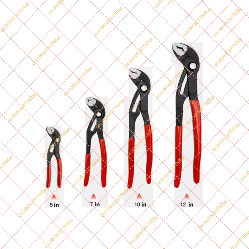 7/10/12/16 Inch Quick Release Water Pump Pliers Adjustable Tongue and Groove Plumbing Tool