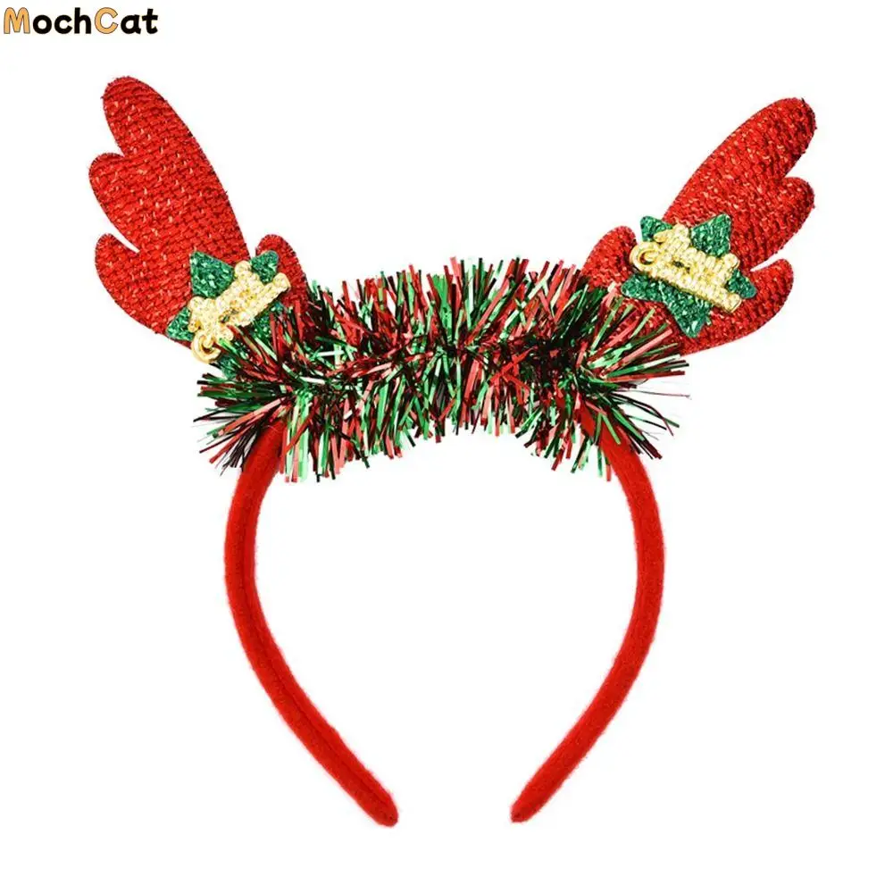 

Christmas Tree Elk Party Dress Up Reindeer Hair Band Antlers Headband Female Hair Hoop Christmas Headband Christmas Decoration