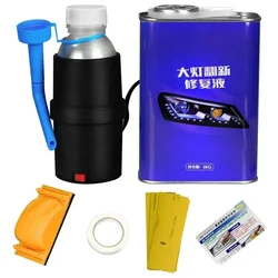 1L Car Headlight Polish Restoration Kit Headlight Polishing Cleaning Kit Anti-Scratch Hydrophobic Car Headlight Repair Polish