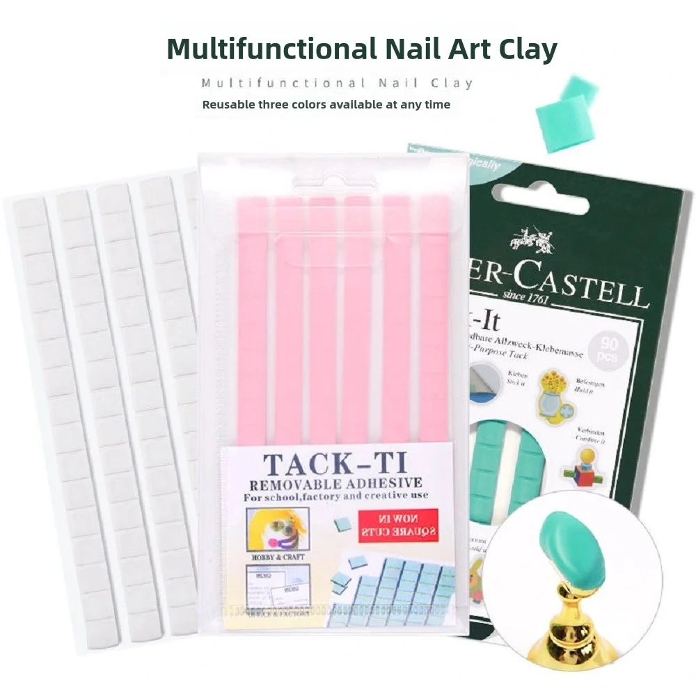 Nail Adhesive Glue Clay Reusable Tacky Gel Nail Art Practice Stand Display Holder Press On Tips Nail Display Stand Manicure Tool