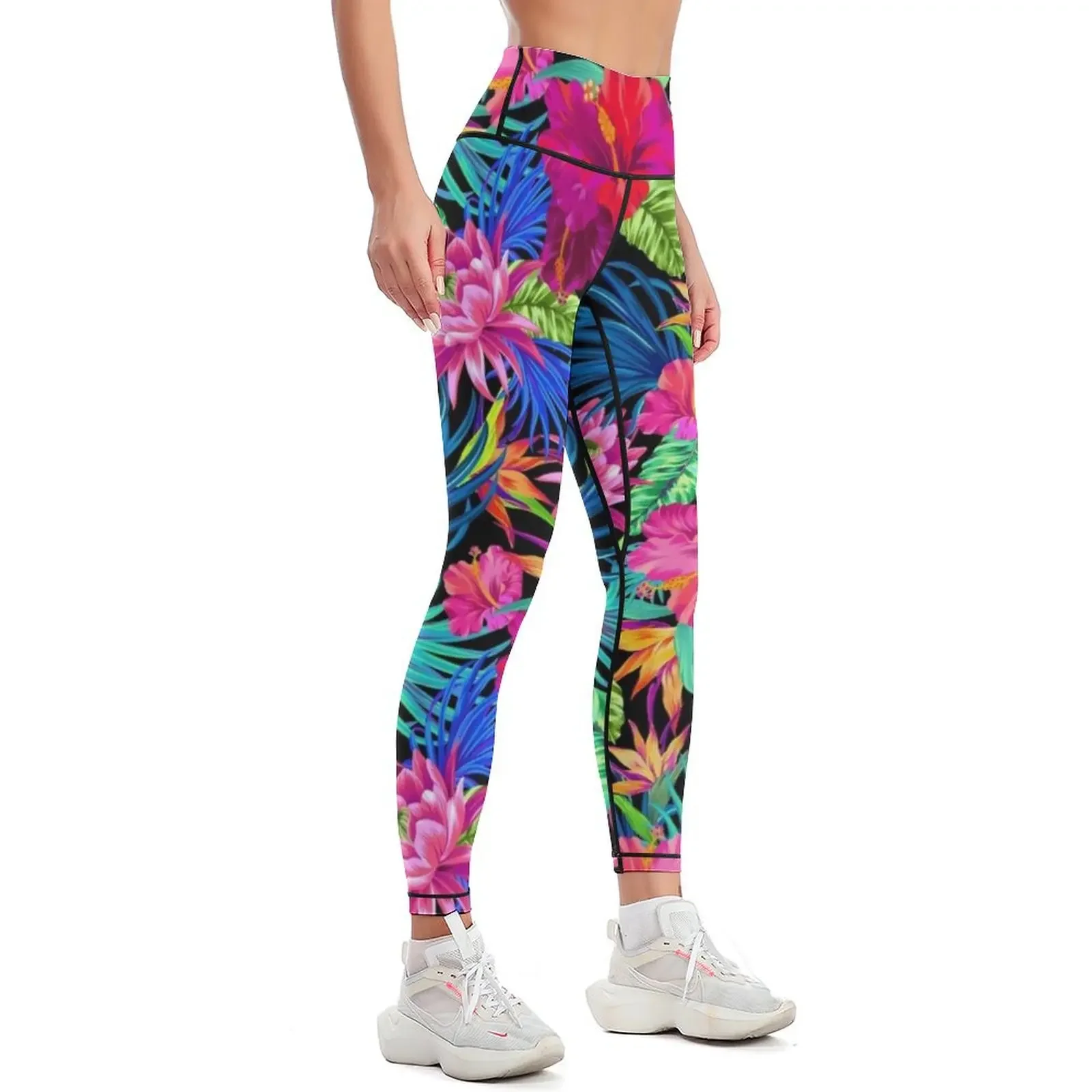 Drive You Mad Hibiscus Pattern Leggings sport legging push up fitness jogging pants sportswear for gym Womens Leggings