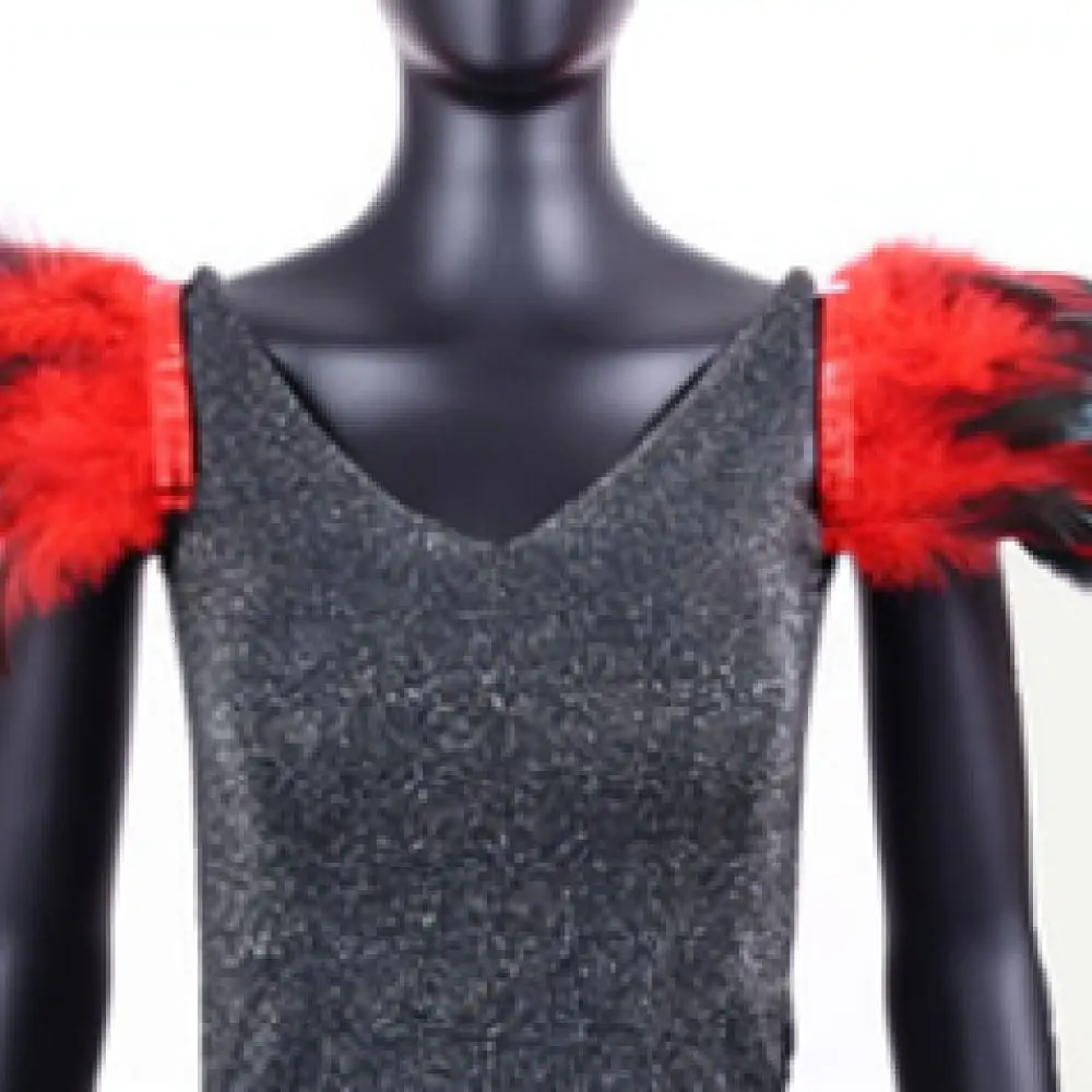 Gothic Feather Shawl Cape Natural Feather Collar Wrap For Halloween Party Masquerade Stage Performance Costume Accessory