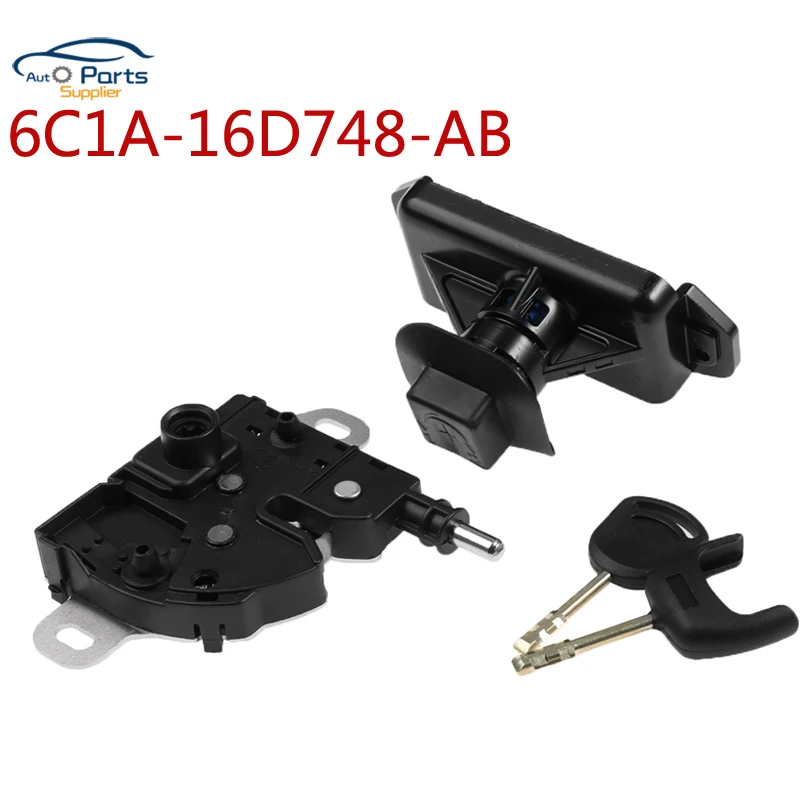 New 6C1A-16D748-AB For FORD TRANSIT MK7 2006-2011 Bonnet Hood Lock Latch Complete Set with 2 Keys 6C1A16D748AB 6C1A16B970AD