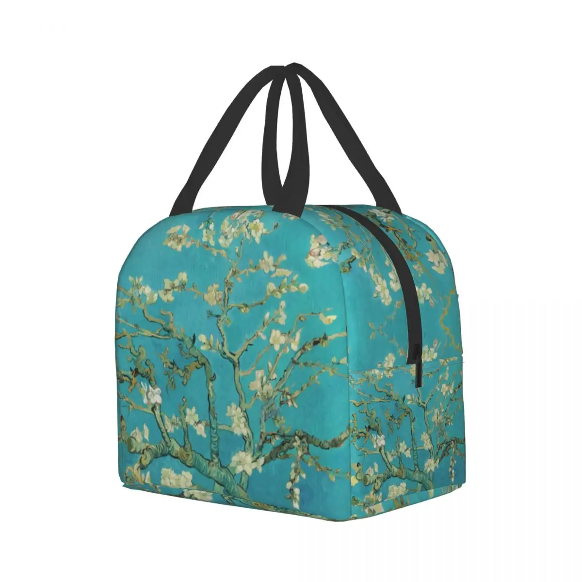 Van Gogh Mandel blüten Lunchbox tragbare Wärme kühler Lebensmittel isoliert Sternennacht Ölgemälde Lunch Bag für Frauen Kinder