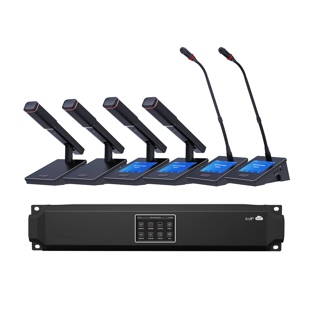 Professional Meeting Management System Voting Touch Screen Conference Terminals Speech Microphones Package DN50M Plus