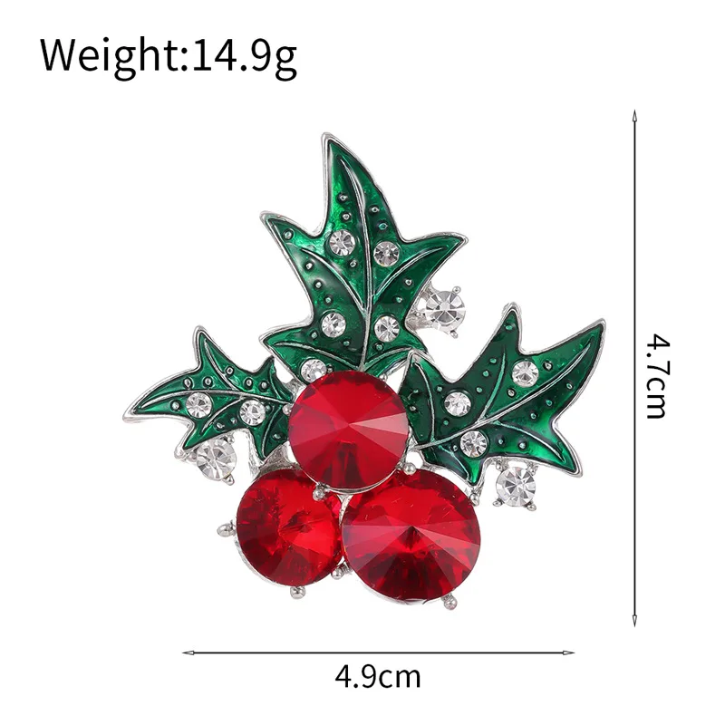 Christmas red cherry brooch, personalized fruit brooch, source, suit jacket, pin, wholesale corsage