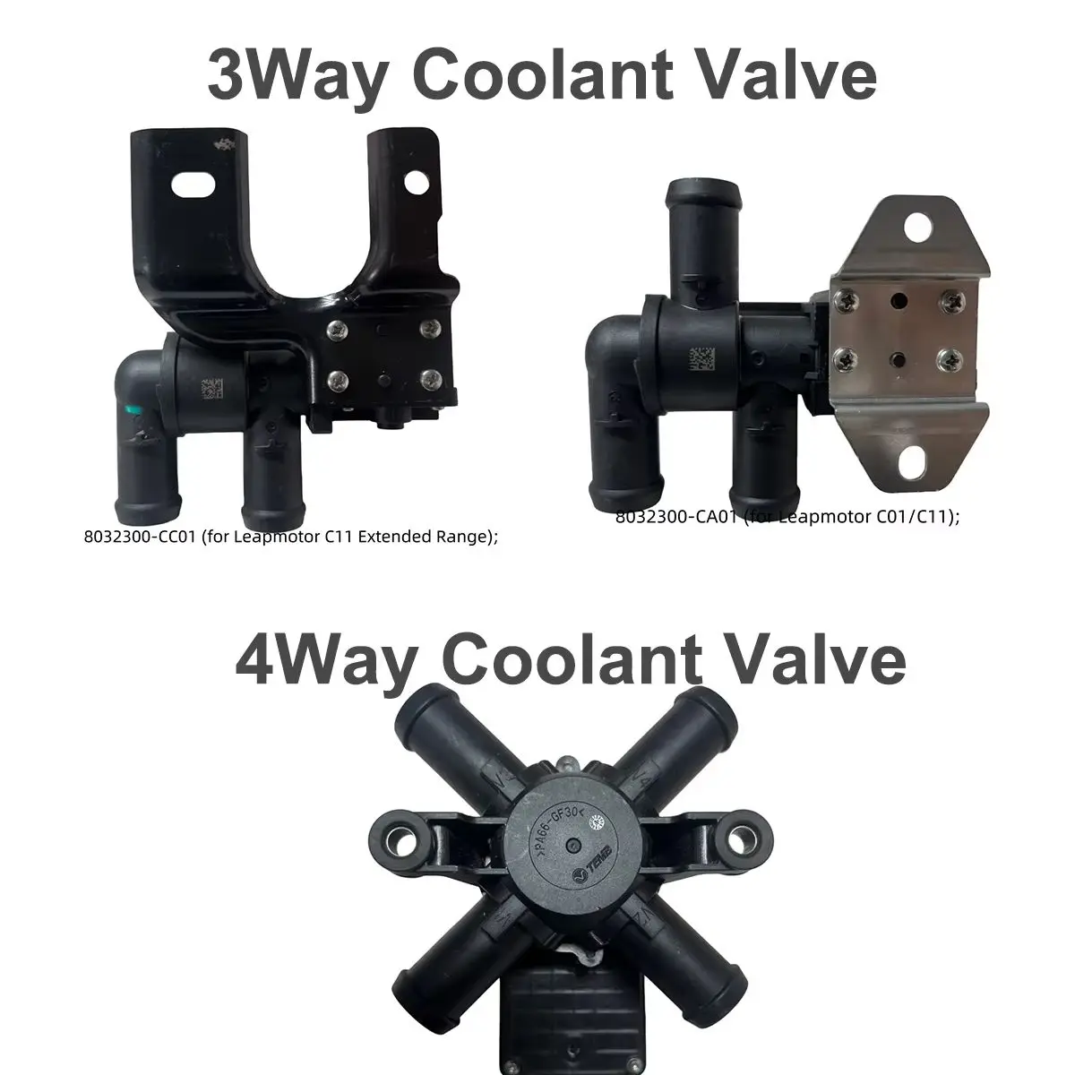 

3Way 4Way Coolant Valve For Leapmotor C01 C11 C11 Extended Range 8032300-CA01 8032300-CC01 8032320-CA01