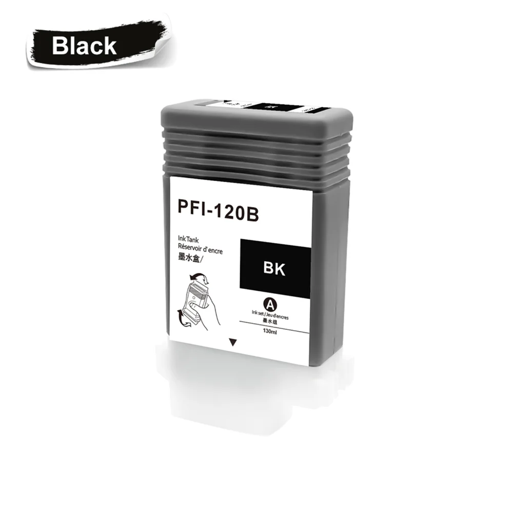 PFI-120 PFI120 PFI 120 Premium Color Compatible Pigment Ink Cartridge for Canon iPF TM-200 Printer 130ml