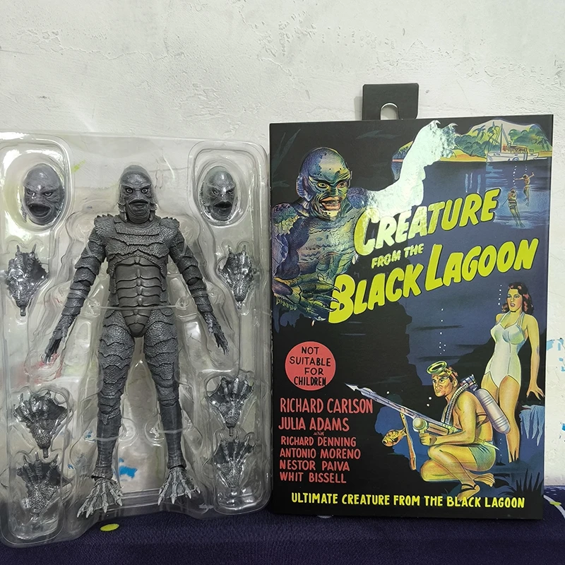 NECA 유니버설 몬스터 액션 피규어 블랙 라군 생물 물고기 남자 액션 피겨 모델 장난감 인형 남자 친구를위한 생일 선물
