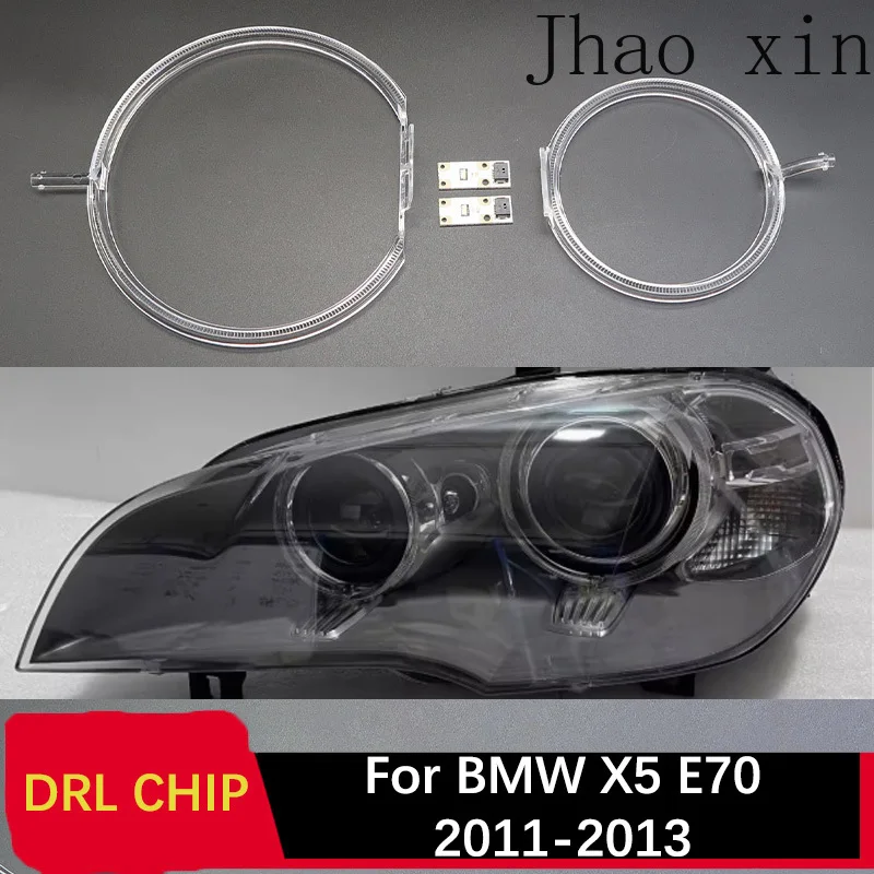 Vorderer Scheinwerfer Angel Eye Weißlicht-Leiterplatte Auto-Scheinwerfer DRL CHIP Lampe Passend für BMW X5 E70 Vorschaltgerät Modul 2011-2013