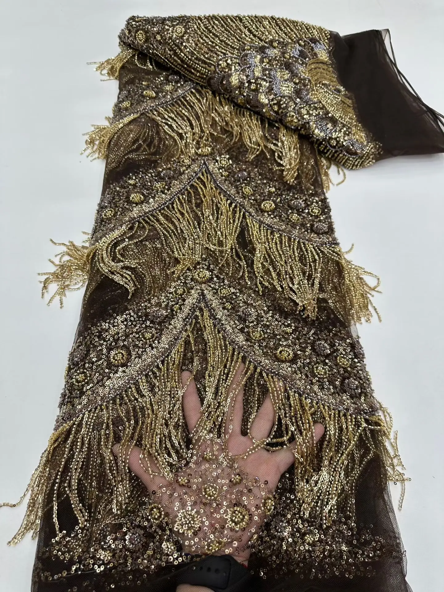 Embroidery Net Fabric - Wysokiej jakości, popularny, ozdobiony frędzlami, nowoczesny,