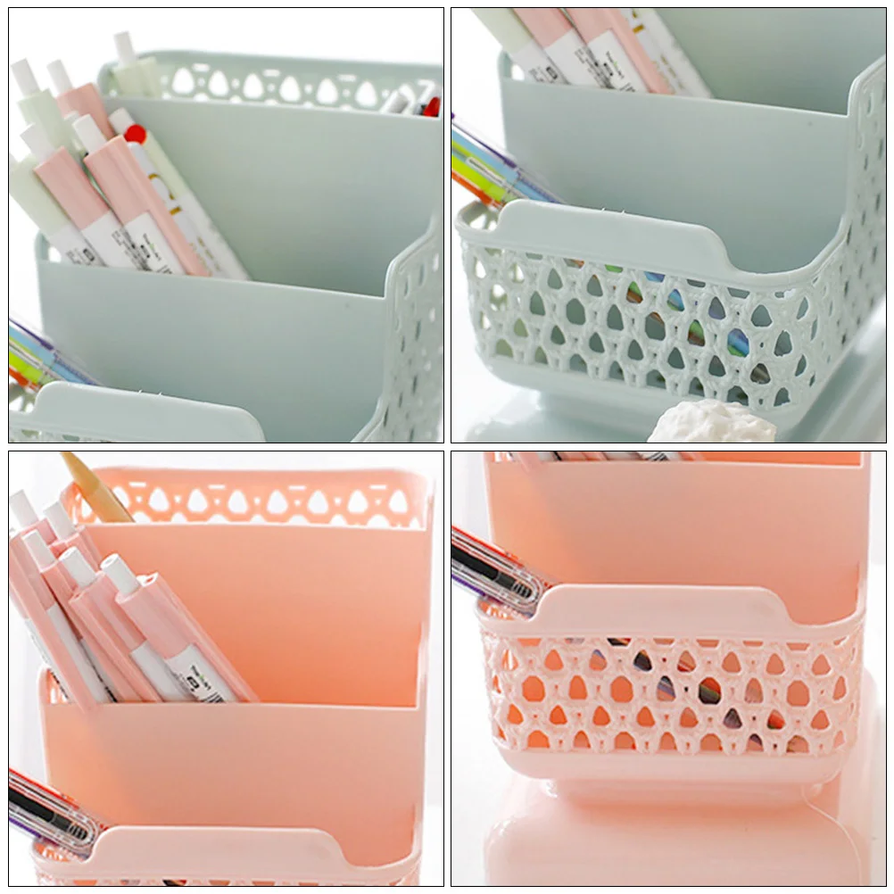 

2Pcs Desktop Storage Basket Simple Design Large Capacity Organizer for Home Kitchen Study Room Dormitory Pen Holder Phone