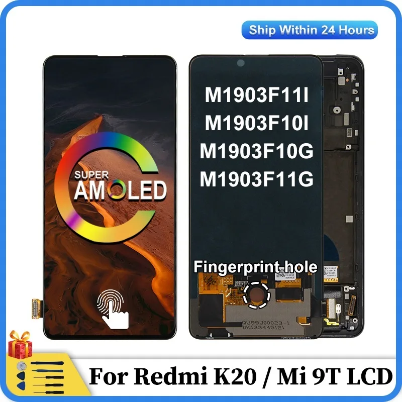 

Top AMOLED 6.39" For Xiaomi Mi 9T LCD For Xiaomi Mi 9T Pro LCD Display Touch Screen Digitizer For Redmi K20 Pro LCD Redmi