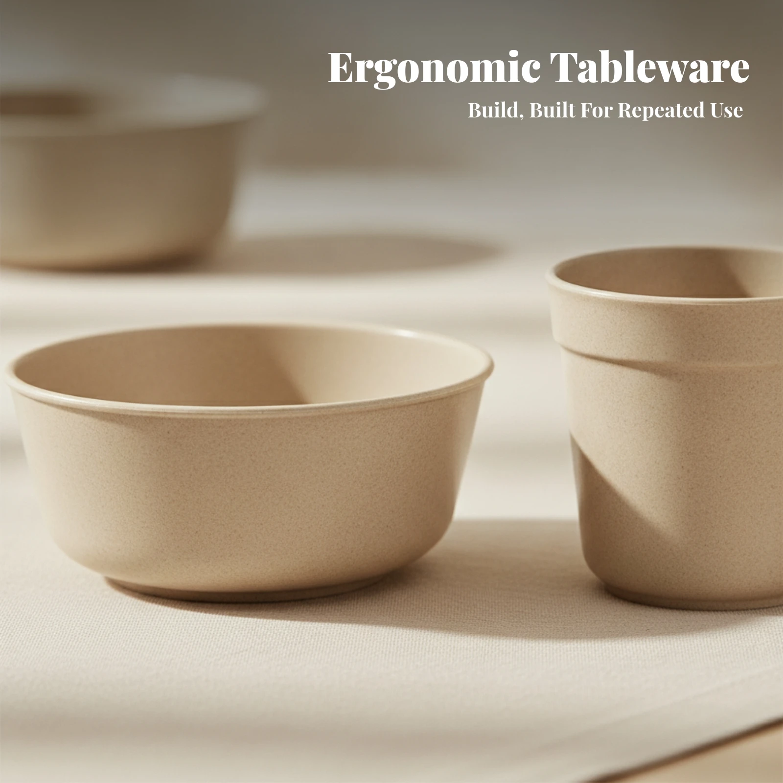 Cutlery Lightweight Camping Dinnerware with Carrying Box Tableware Set with Plates, Bowls, Cups, and Utensils Compact